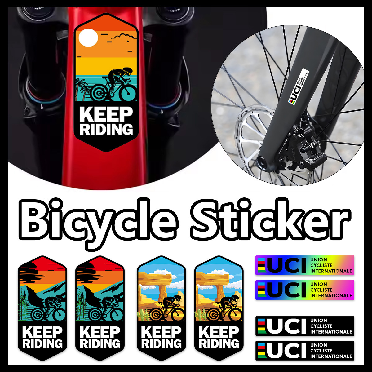 Набор наклеек UCI Keep Riding, – обзор и цена Mountain Biking Uci